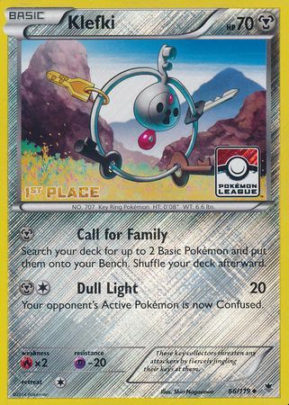 Klefki (66/119) (League Promo 1st Place) [XY: Phantom Forces] - Pokémon - Card Brawlers | Quebec | Canada |