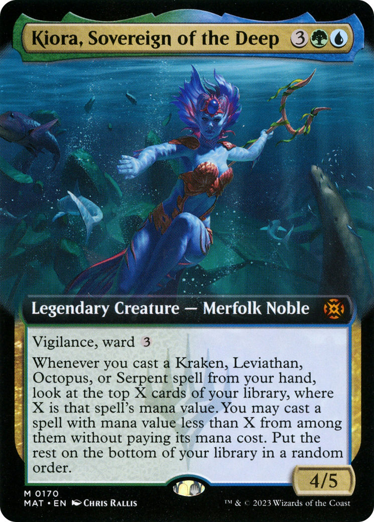 Kiora, Sovereign of the Deep (Extended Art) [March of the Machine: The Aftermath] - Magic: The Gathering - Card Brawlers | Quebec | Canada |