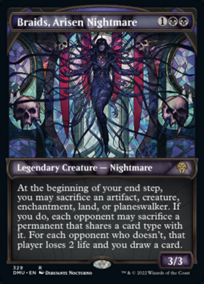 Braids, Arisen Nightmare (Showcase Textured) [Dominaria United] - Magic: The Gathering - Card Brawlers | Quebec | Canada |