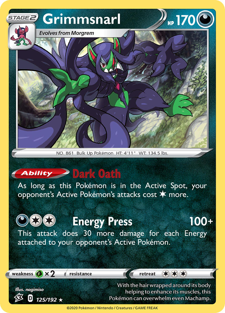 Grimmsnarl (125/192) (Theme Deck Exclusive) [Sword & Shield: Rebel Clash] - Pokémon - Card Brawlers | Quebec | Canada |