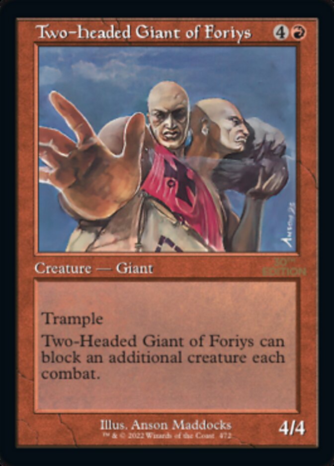 Two-Headed Giant of Foriys (Retro) [30th Anniversary Edition] - Magic: The Gathering - Card Brawlers | Quebec | Canada |