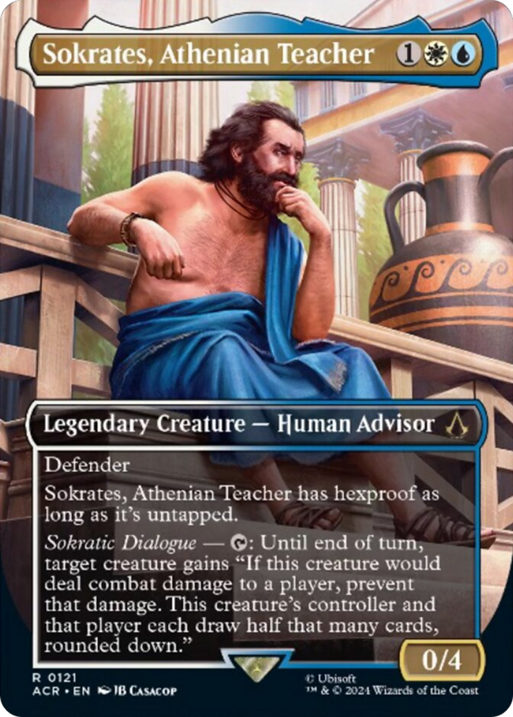 Sokrates, Athenian Teacher (Borderless) [Assassin's Creed] - Magic: The Gathering - Card Brawlers | Quebec | Canada |