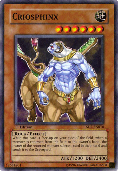 Criosphinx [SD7-EN010] Common - Yu-Gi-Oh! - Card Brawlers | Quebec | Canada |