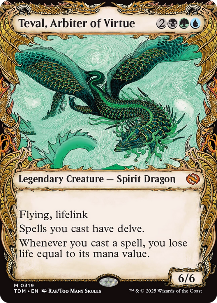 Teval, Arbiter of Virtue (Showcase) [Tarkir: Dragonstorm] - Magic: The Gathering - Card Brawlers | Quebec | Canada |