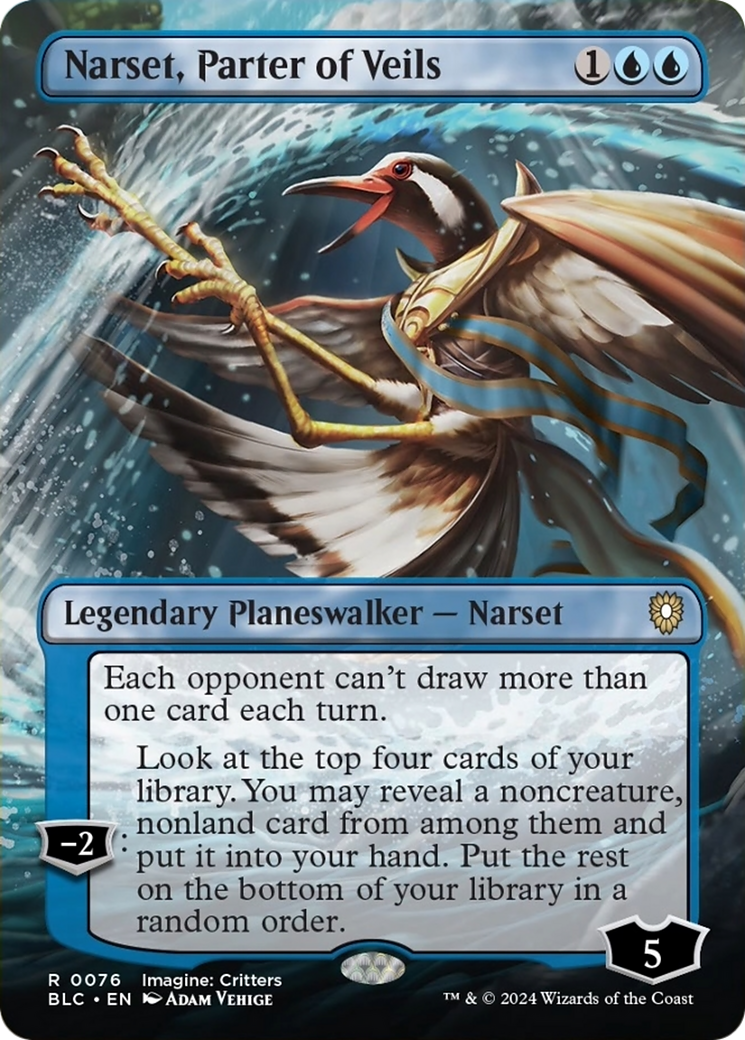 Narset, Parter of Veils (Borderless) [Bloomburrow Commander] - Magic: The Gathering - Card Brawlers | Quebec | Canada |