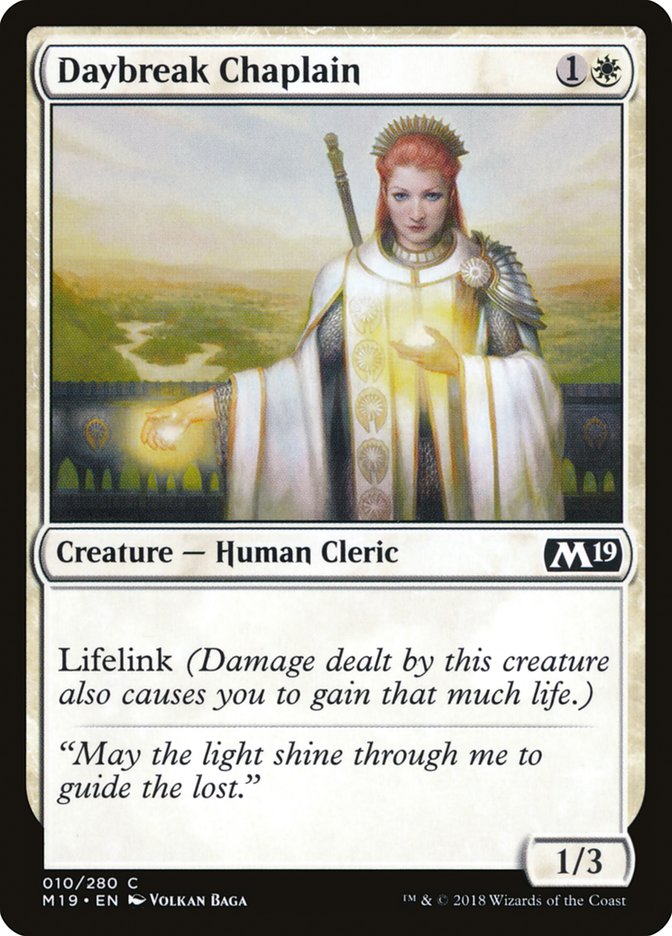 Daybreak Chaplain [Core Set 2019] - Magic: The Gathering - Card Brawlers | Quebec | Canada |
