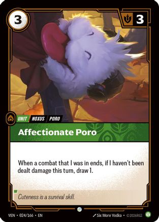 Affectionate Poro (024/166) - Vendetta Foil - Card Brawlers