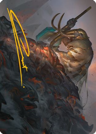 Against All Odds Art Card (Gold-Stamped Signature) (ASONE-001) - Art Series: Phyrexia: All Will Be One - Card Brawlers