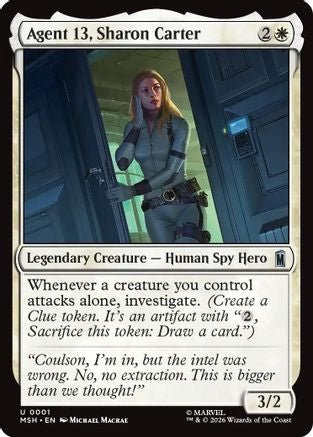 Agent 13, Sharon Carter (MSH-001) - Marvel Super Heroes Foil - Card Brawlers