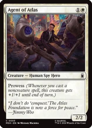 Agent of Atlas (MSH-003) - Marvel Super Heroes Foil - Card Brawlers