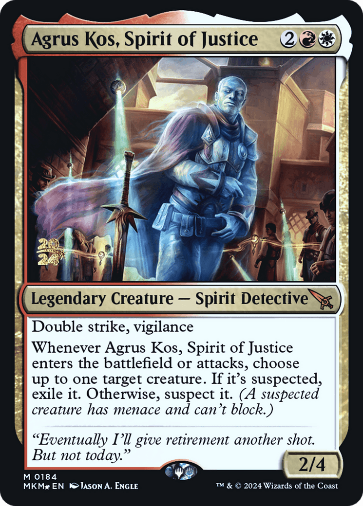 Agrus Kos, Spirit of Justice [Murders at Karlov Manor Prerelease Promos] - Card Brawlers