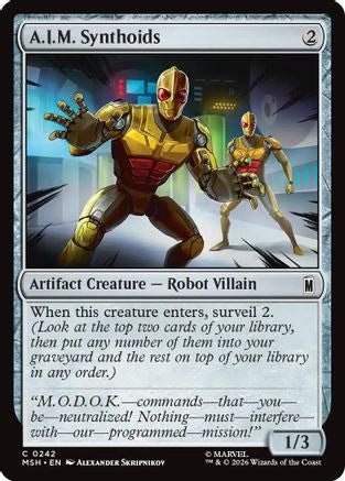 A.I.M. Synthoids (MSH-242) - Marvel Super Heroes Foil - Card Brawlers