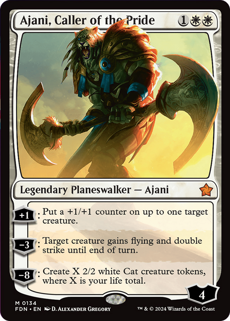 Ajani, Caller of the Pride [Foundations] - Card Brawlers
