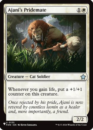 Ajani's Pridemate (FDN) (LIST-135) - The List Reprints - Card Brawlers