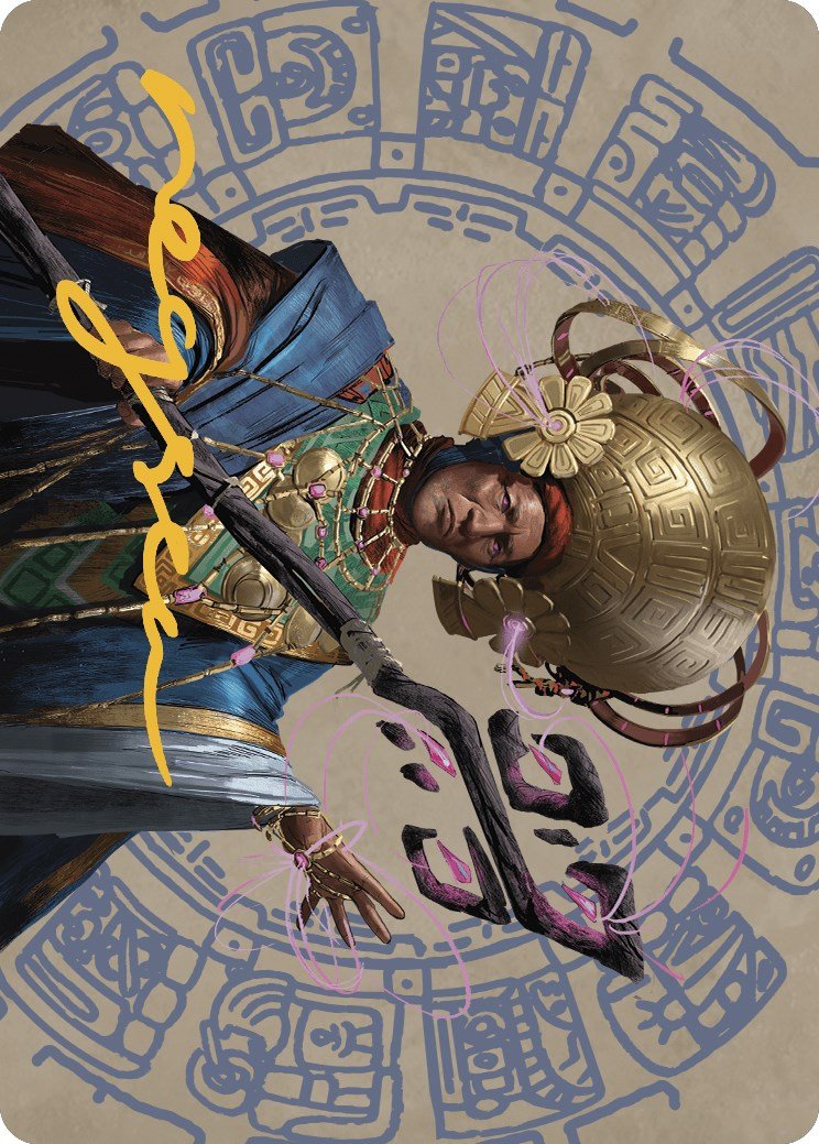 Akal Pakal, First Among Equals Art Card (46/81) (Gold - Stamped Signature) [The Lost Caverns of Ixalan Art Series] - Card Brawlers