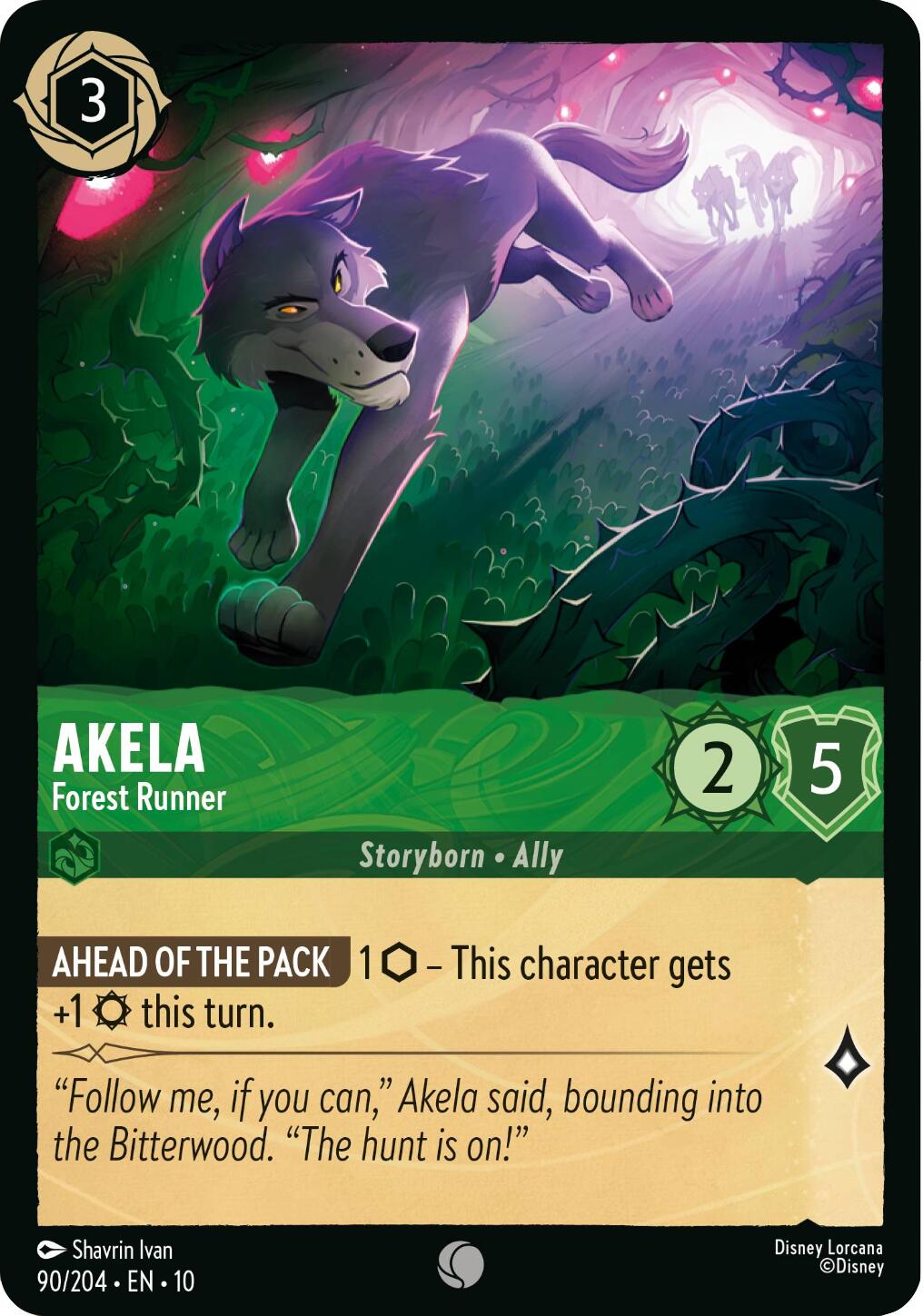 Akela - Forest Runner (90/204) [Whispers in the Well] - Card Brawlers