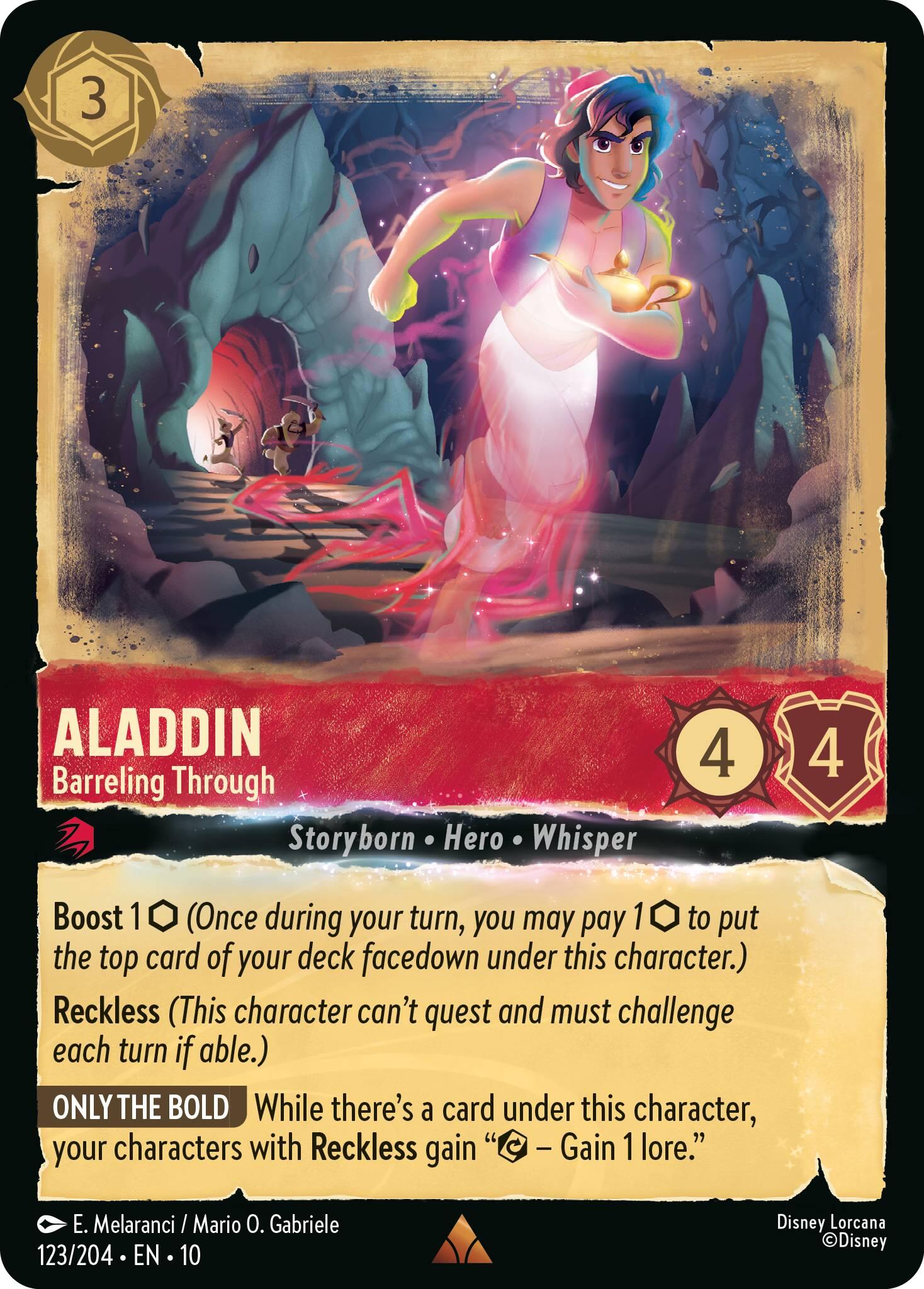 Aladdin - Barreling Through (123/204) [Whispers in the Well] - Card Brawlers