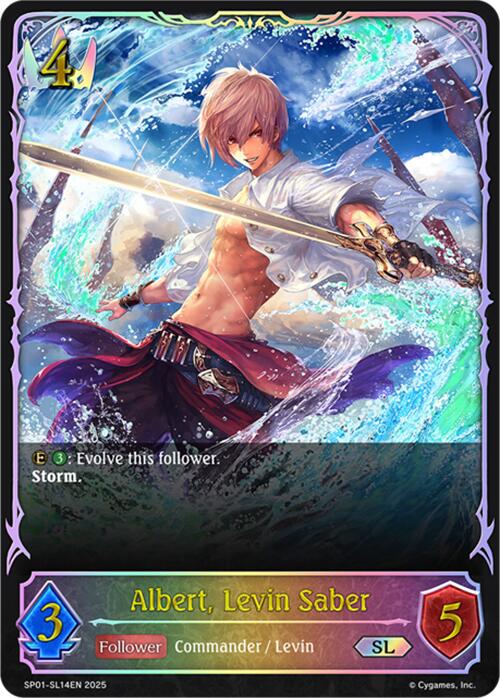 Albert, Levin Saber (SL) (SP01 - SL14EN) [Seaside Memories] - Card Brawlers