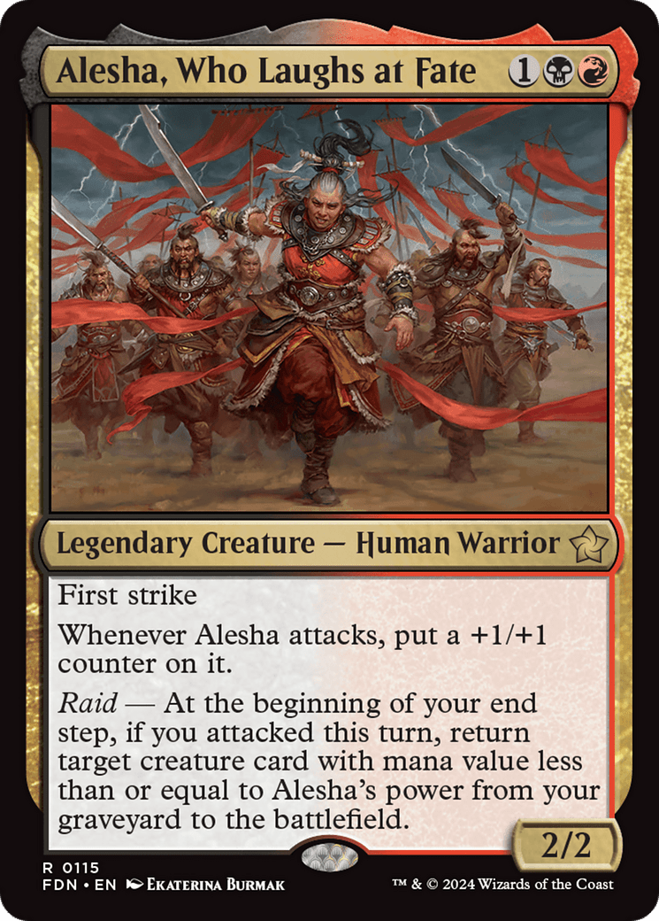 Alesha, Who Laughs at Fate [Foundations] - Card Brawlers