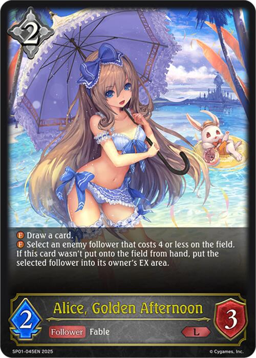 Alice, Golden Afternoon (SP01 - 045EN) [Seaside Memories] - Card Brawlers