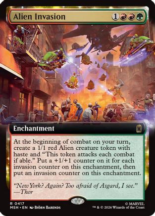 Alien Invasion (Extended Art) (MSH-417) - Marvel Super Heroes Foil - Card Brawlers