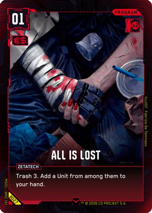 All is Lost (B027) - Welcome to Night City Beta - Card Brawlers