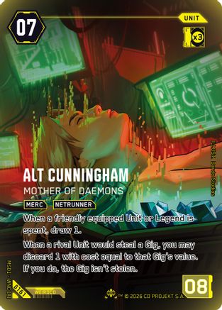 Alt Cunningham - Mother of Daemons (IO) (B161) - Welcome to Night City Beta Foil - Card Brawlers