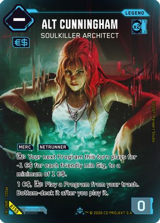 Alt Cunningham - Soulkiller Architect (ILegend) (B155) - Welcome to Night City Beta Foil - Card Brawlers