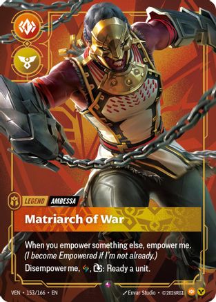 Ambessa - Matriarch of War (153/166) - Vendetta Foil - Card Brawlers