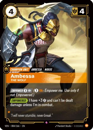 Ambessa - The Wolf (084/166) - Vendetta Foil - Card Brawlers