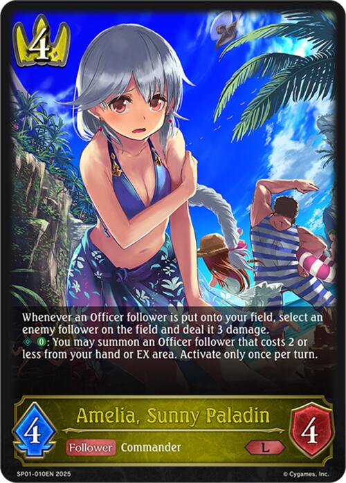 Amelia, Sunny Paladin (SP01 - 010EN) [Seaside Memories] - Card Brawlers