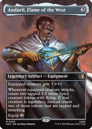 Anduril, Flame of the West (Borderless) (HOC-039) - The Hobbit: Eternal-Legal - Card Brawlers