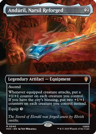 Anduril, Narsil Reforged (Borderless) (HOC-040) - The Hobbit: Eternal-Legal - Card Brawlers