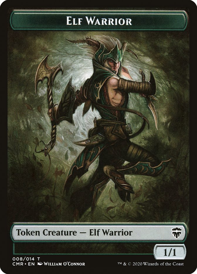Angel // Elf Warrior Double - Sided Token [Commander Legends Tokens] - Card Brawlers