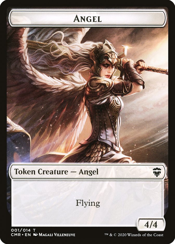 Angel // Elf Warrior Double - Sided Token [Commander Legends Tokens] - Card Brawlers