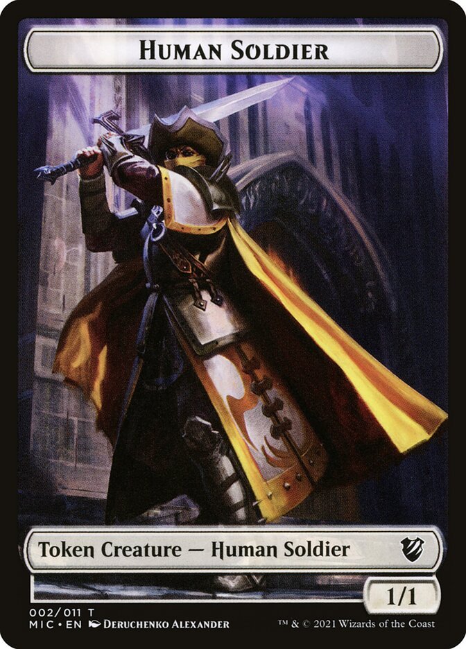 Angel // Human Soldier Double - Sided Token [Double Masters Tokens] - Card Brawlers