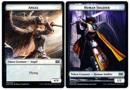 Angel // Human Soldier Double - Sided Token [Double Masters Tokens] - Card Brawlers