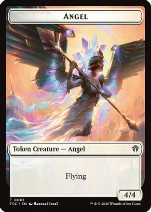 Angel // Myr Double-Sided Token (FRC-1 // 15) - Commander: Reality Fracture Foil - Card Brawlers