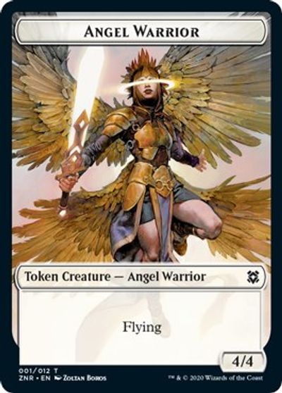 Angel Warrior // Shark Double - Sided Token [Challenger Decks 2021 Tokens] - Card Brawlers