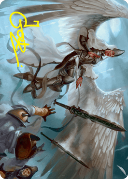Angelic Quartermaster Art Card (Gold - Stamped Signature) [Innistrad: Crimson Vow Art Series] - Card Brawlers