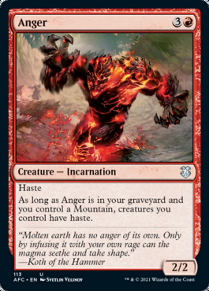 Anger [Dungeons & Dragons: Adventures in the Forgotten Realms Commander] - Card Brawlers