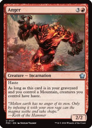 Anger (FDC-137) - Commander: Foundations - Card Brawlers