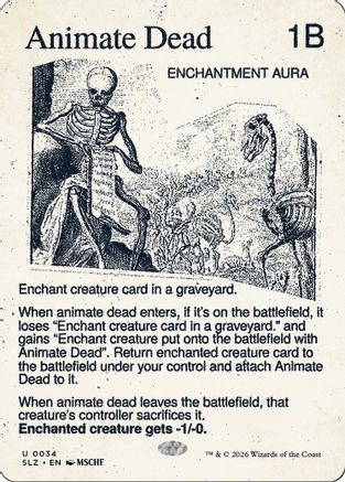 Animate Dead (0034) (SLZ-034) - Secret Lair x MSCHF: The Zeta Set - Card Brawlers