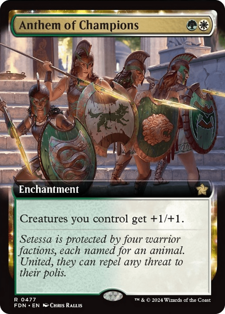 Anthem of Champions (Extended Art) [Foundations] - Card Brawlers