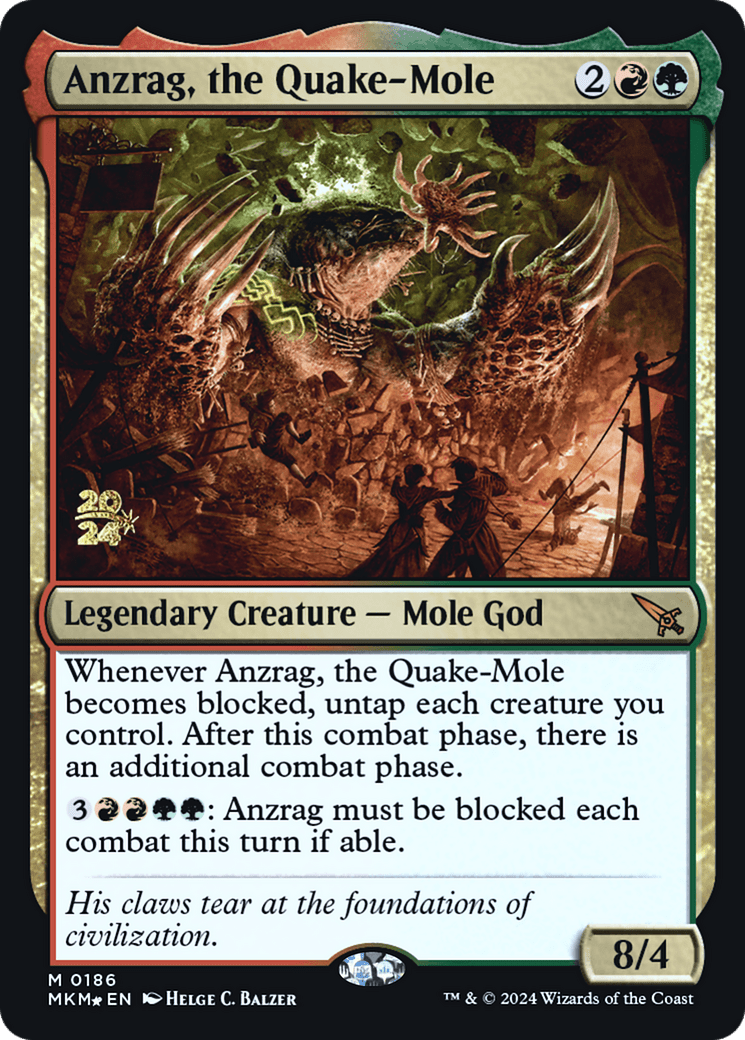 Anzrag, the Quake - Mole [Murders at Karlov Manor Prerelease Promos] - Card Brawlers
