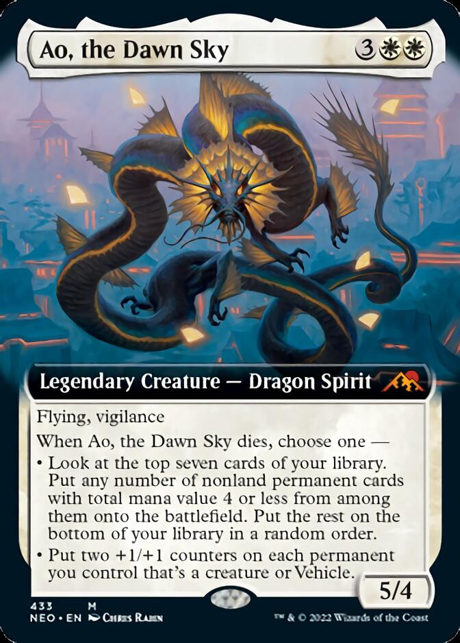 Ao, the Dawn Sky (Extended Art) [Kamigawa: Neon Dynasty] - Card Brawlers