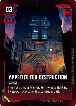 Appetite for Destruction (028) - Welcome to Night City Retail - Card Brawlers