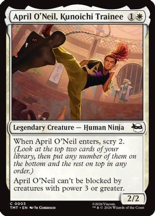April O'Neil, Kunoichi Trainee (TMT-003) - Teenage Mutant Ninja Turtles Foil - Card Brawlers