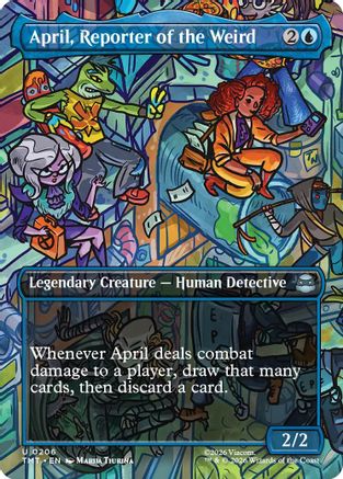 April, Reporter of the Weird (Borderless) (TMT-206) - Teenage Mutant Ninja Turtles - Card Brawlers