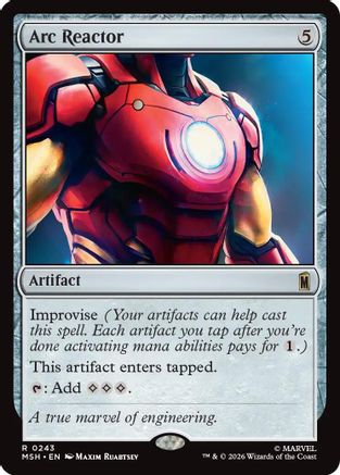 Arc Reactor (MSH-243) - Marvel Super Heroes Foil - Card Brawlers